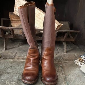 Sorel Brown Canvas Wedge Boots